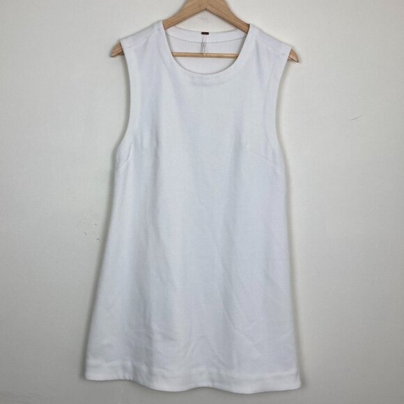 Free People White A-Line Racer Back Mini Dress Size Small - Picture 1 of 4